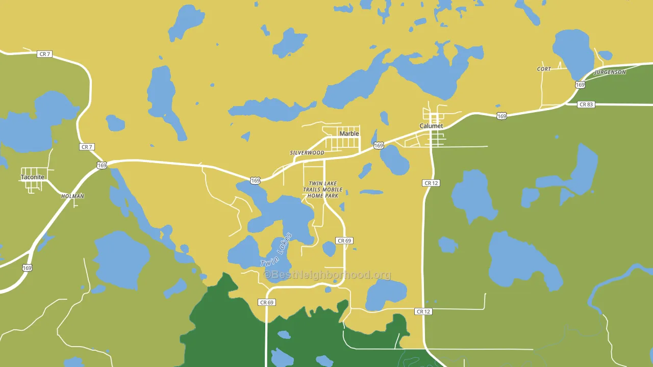 Marble, MN block-group voter-turnout map