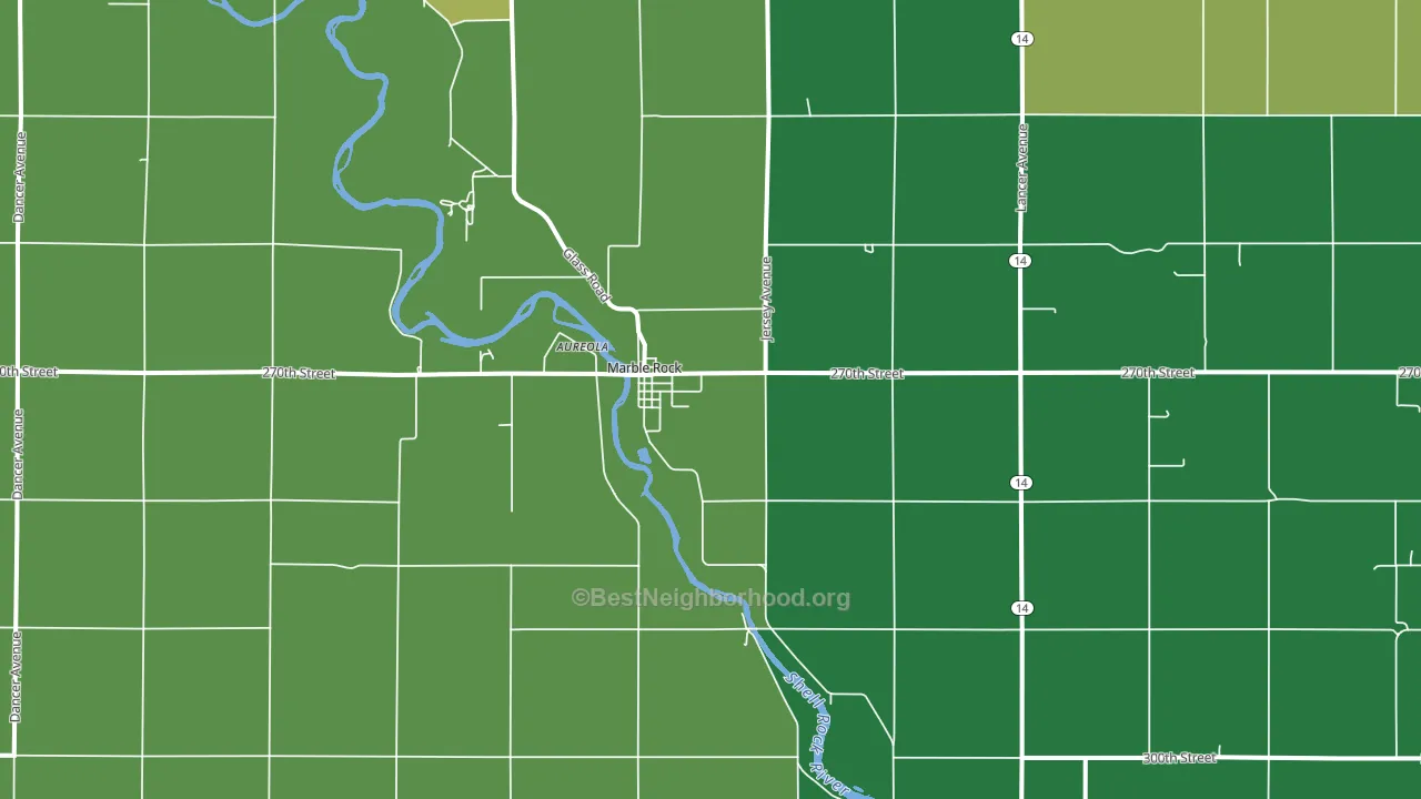 Marble Rock, IA block-group voter-turnout map