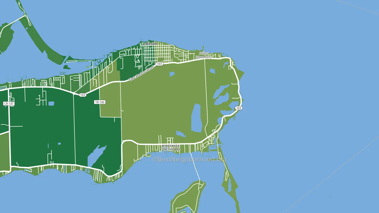 Marblehead, OH block-group voter-turnout map