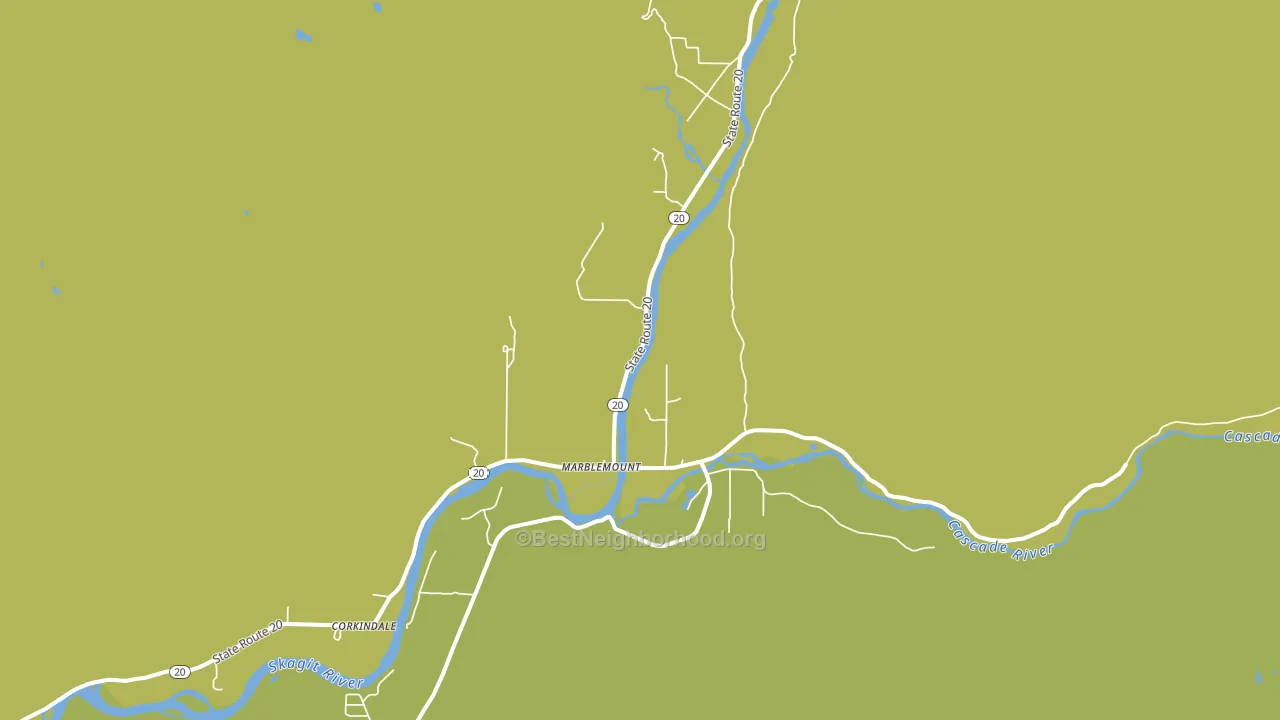 Marblemount, WA block-group voter-turnout map