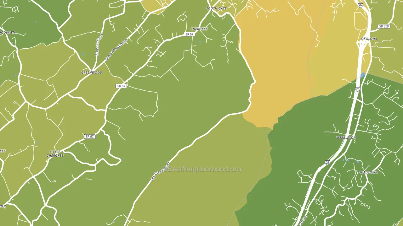 Marbleton, TN block-group voter-turnout map