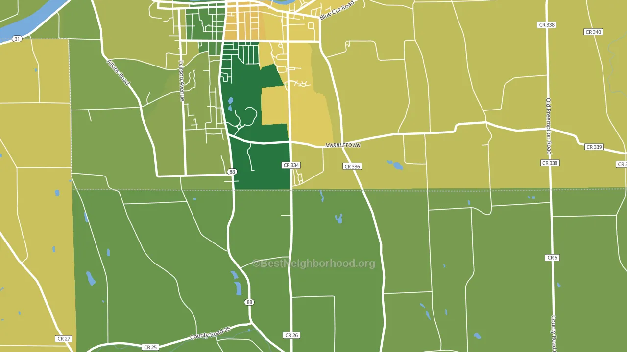 Marbletown, NY block-group voter-turnout map