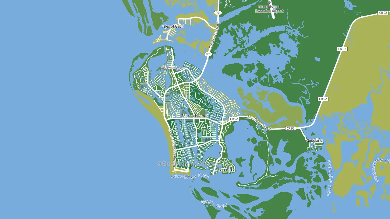 Marco Island, FL block-group voter-turnout map