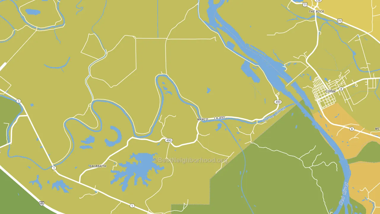 Marco, LA block-group voter-turnout map