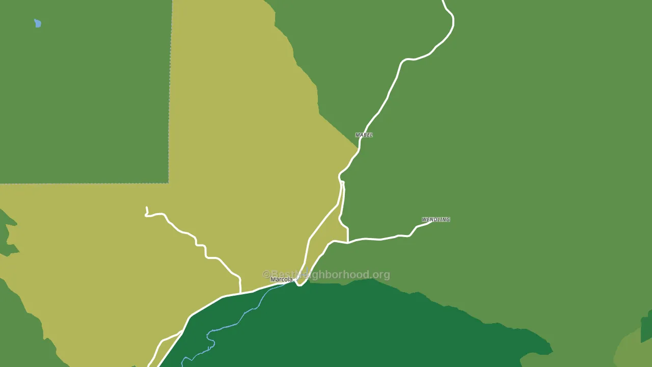 Marcola, OR block-group voter-turnout map