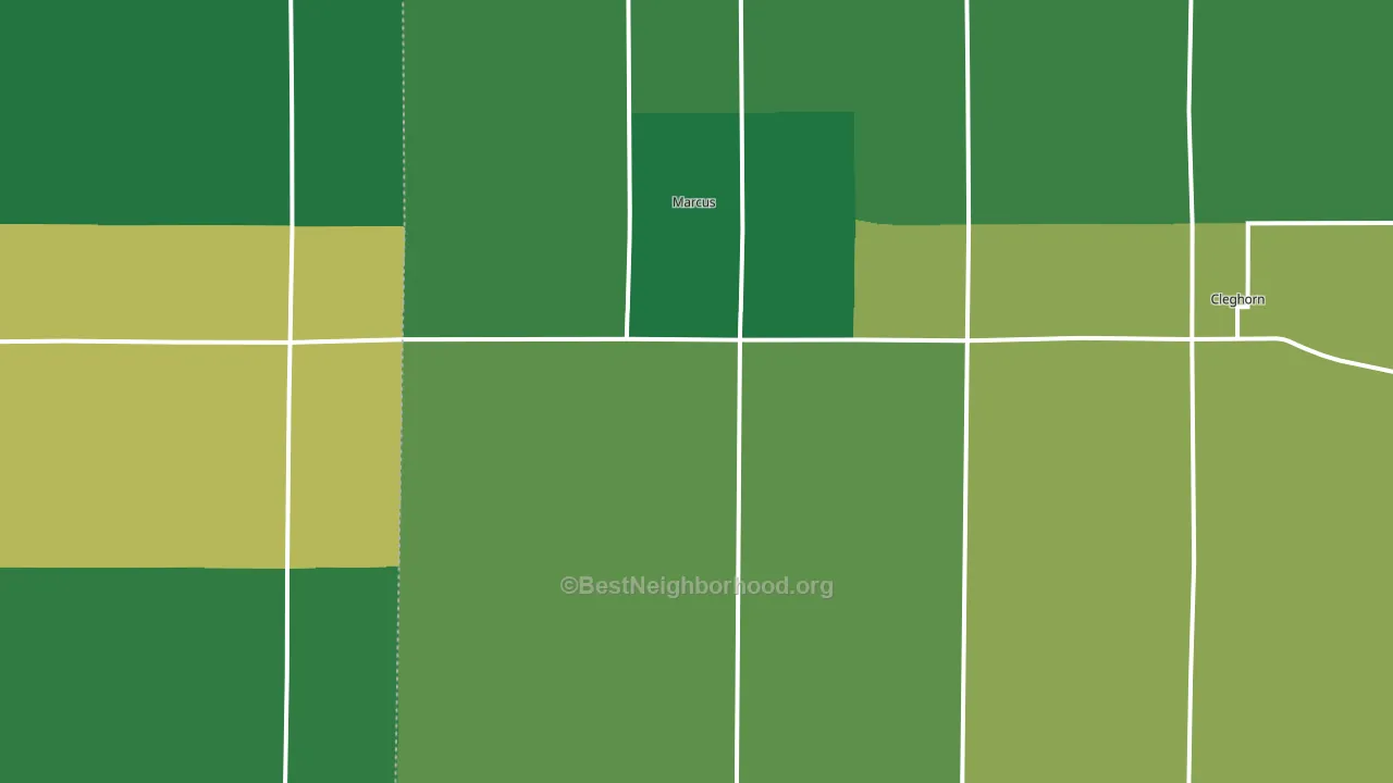 Marcus, IA block-group voter-turnout map