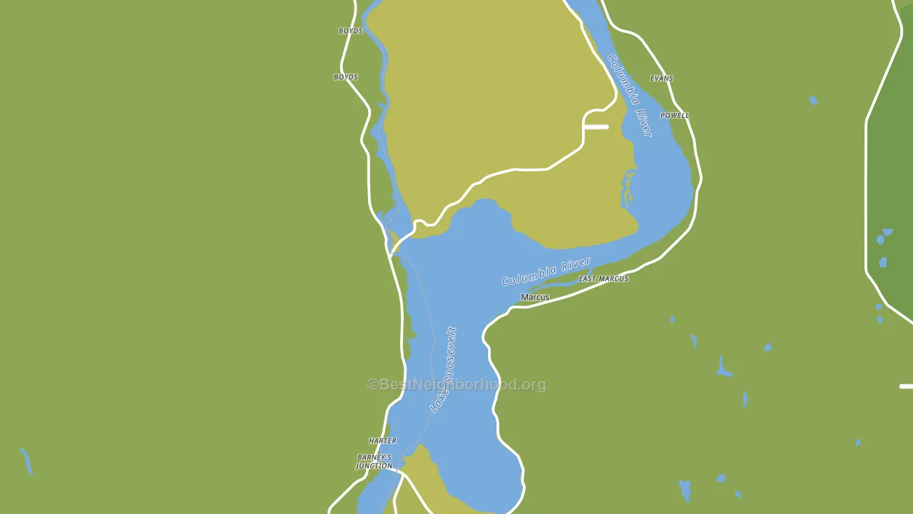 Marcus, WA block-group voter-turnout map