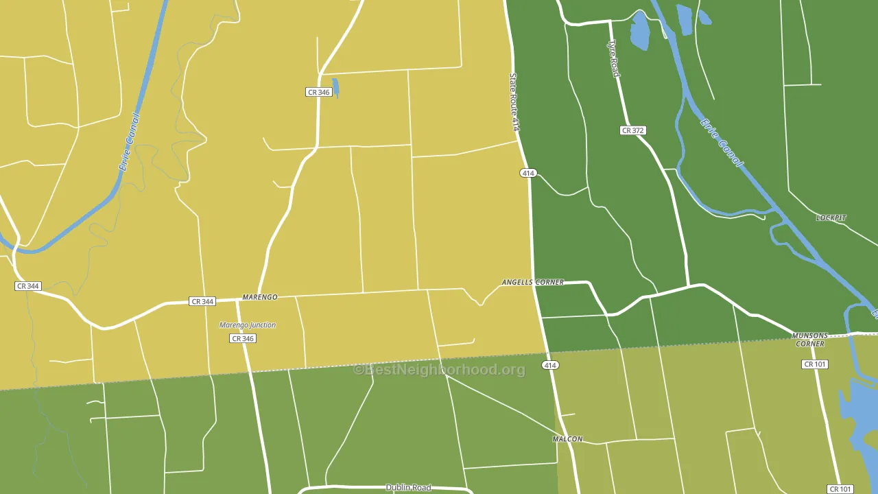 Marengo, NY block-group voter-turnout map