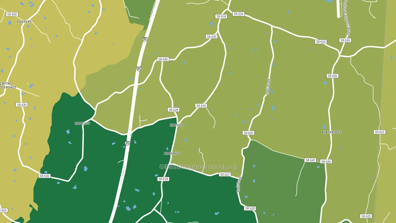 Marengo, VA block-group voter-turnout map