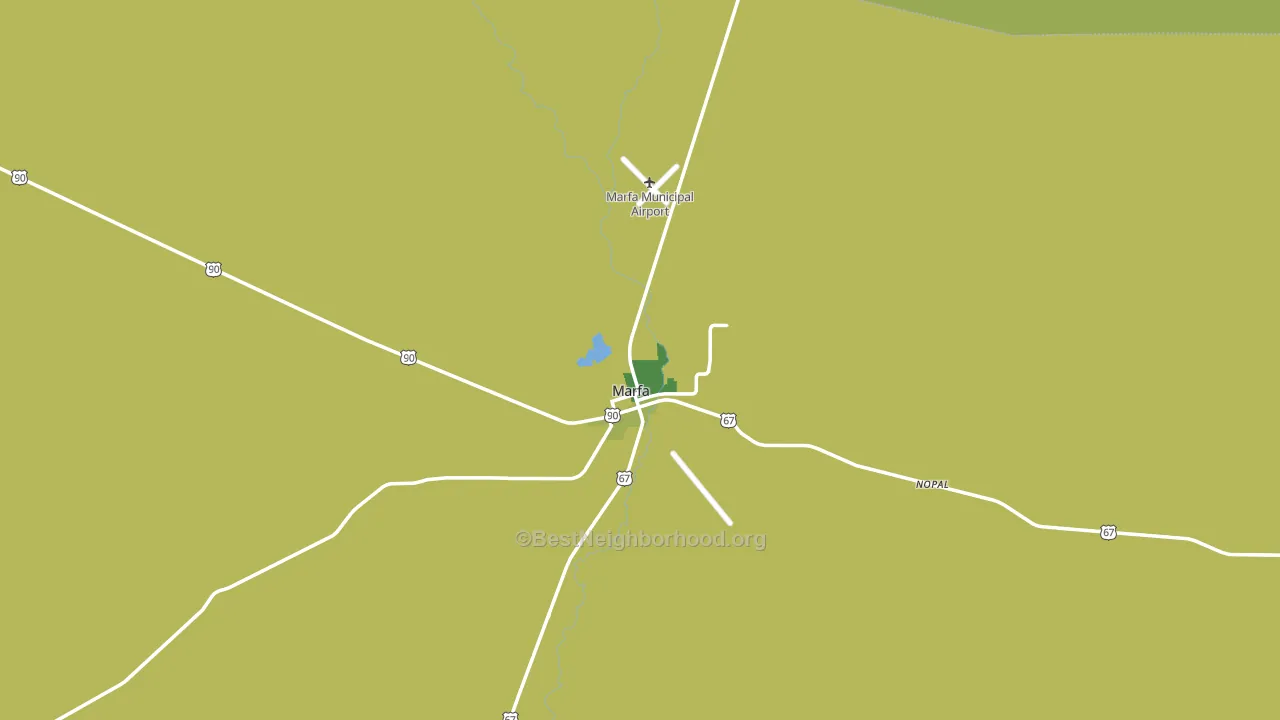 Marfa, TX block-group voter-turnout map