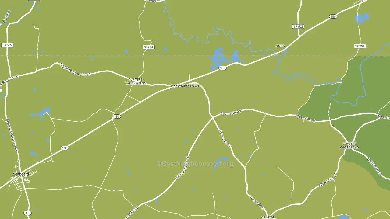 Margarettsville, NC block-group voter-turnout map
