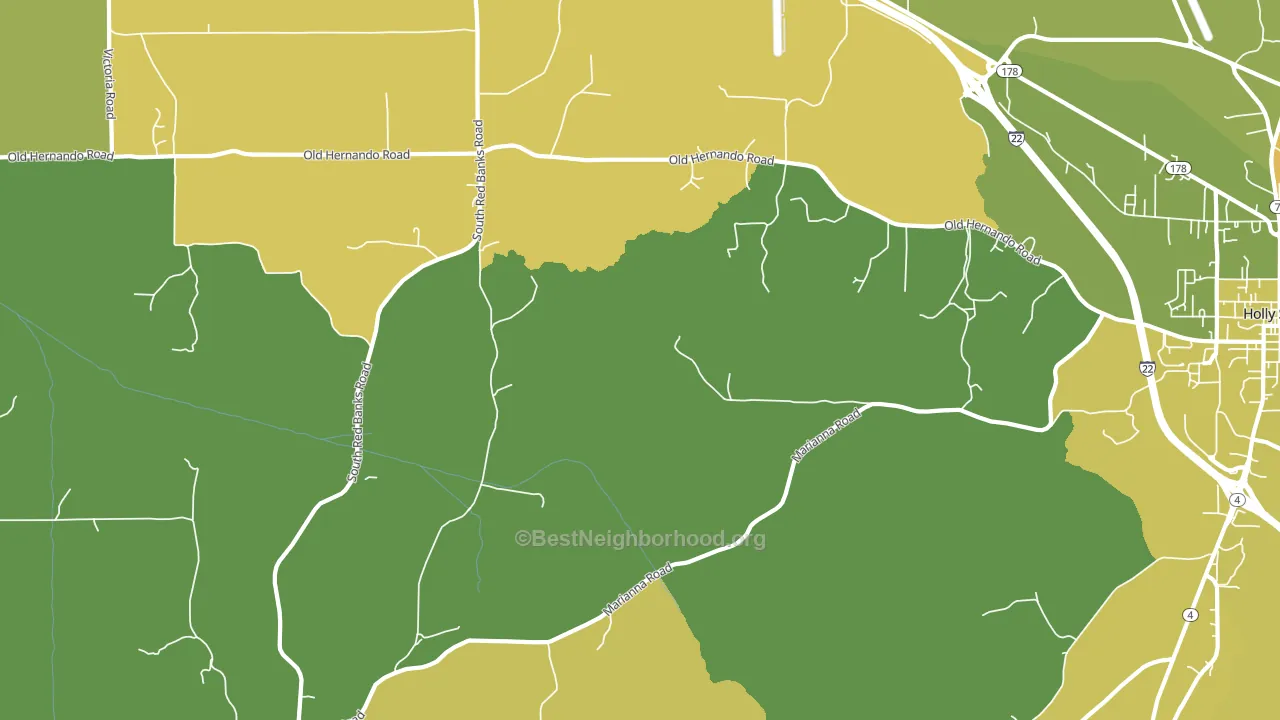 Marianna, MS block-group voter-turnout map