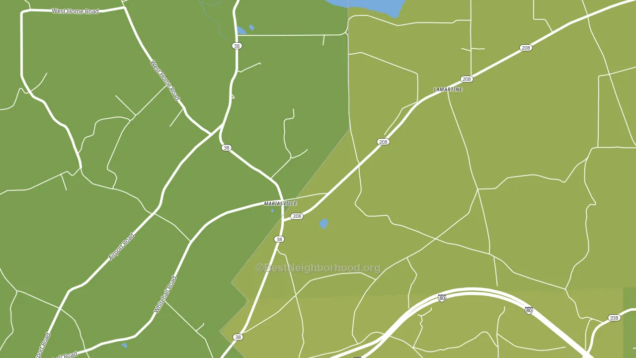 Mariasville, PA block-group voter-turnout map