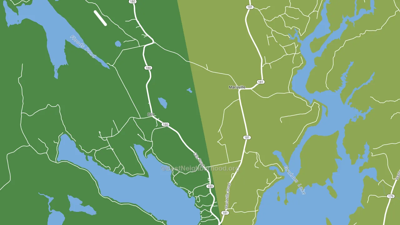 Mariaville, ME block-group voter-turnout map