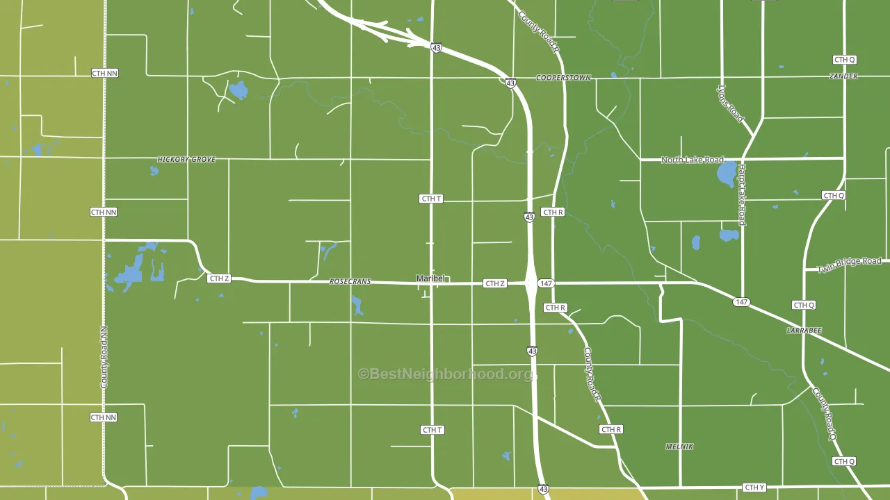 Maribel, WI block-group voter-turnout map