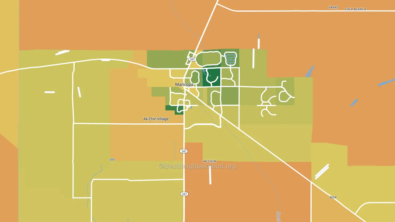 Maricopa, AZ block-group voter-turnout map