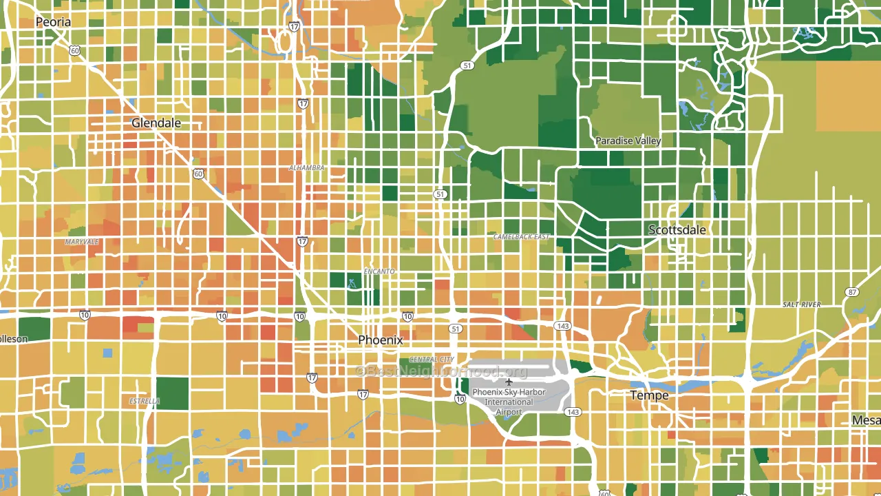 Maricopa County, AZ block-group voter-turnout map
