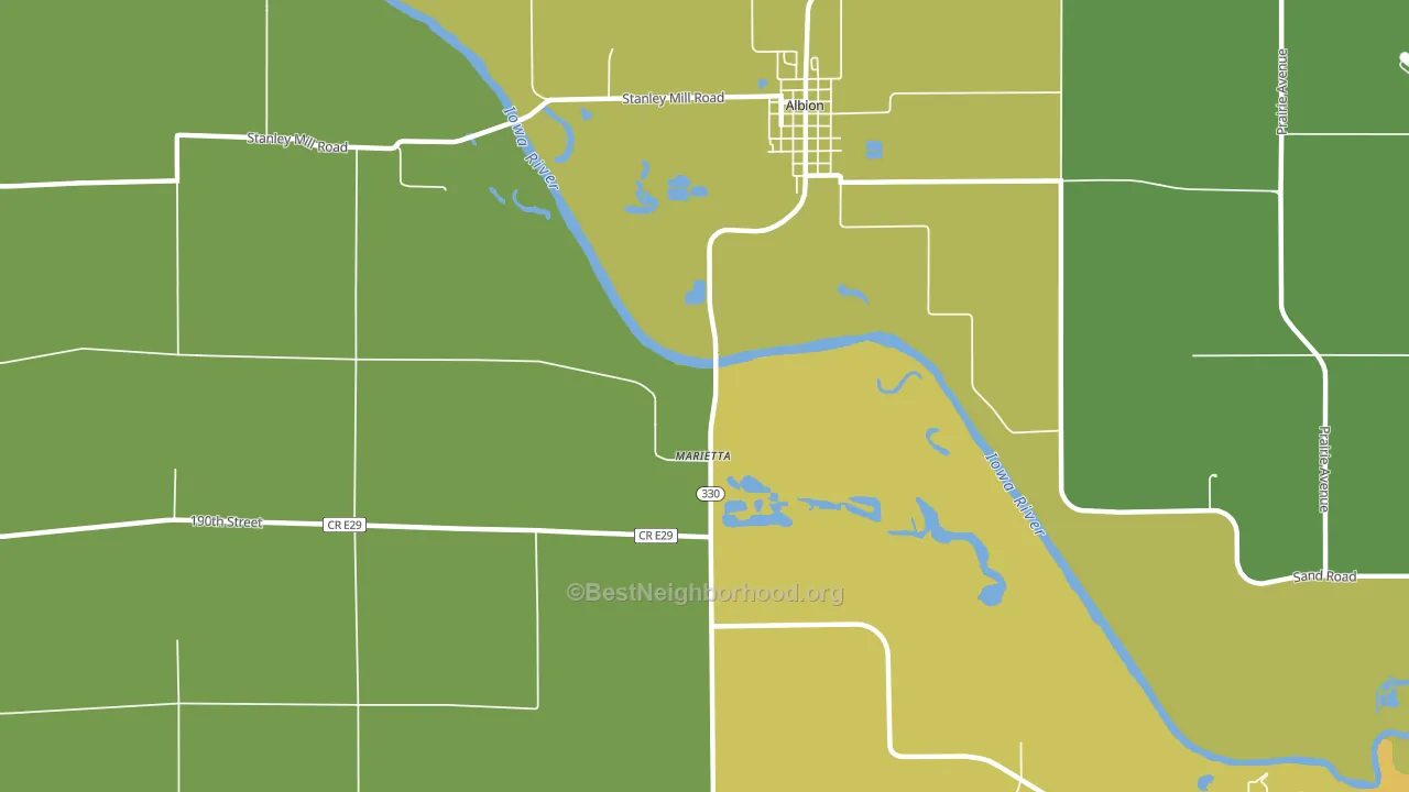 Marietta, IA block-group voter-turnout map