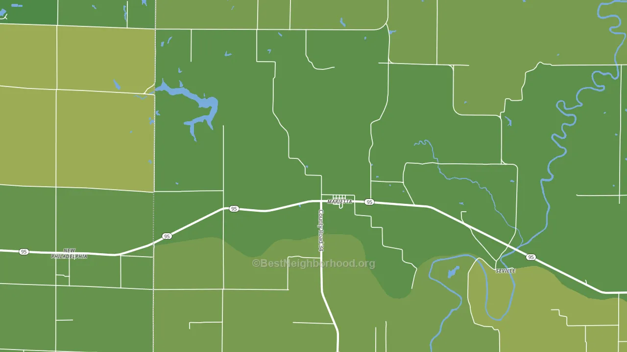 Marietta, IL block-group voter-turnout map