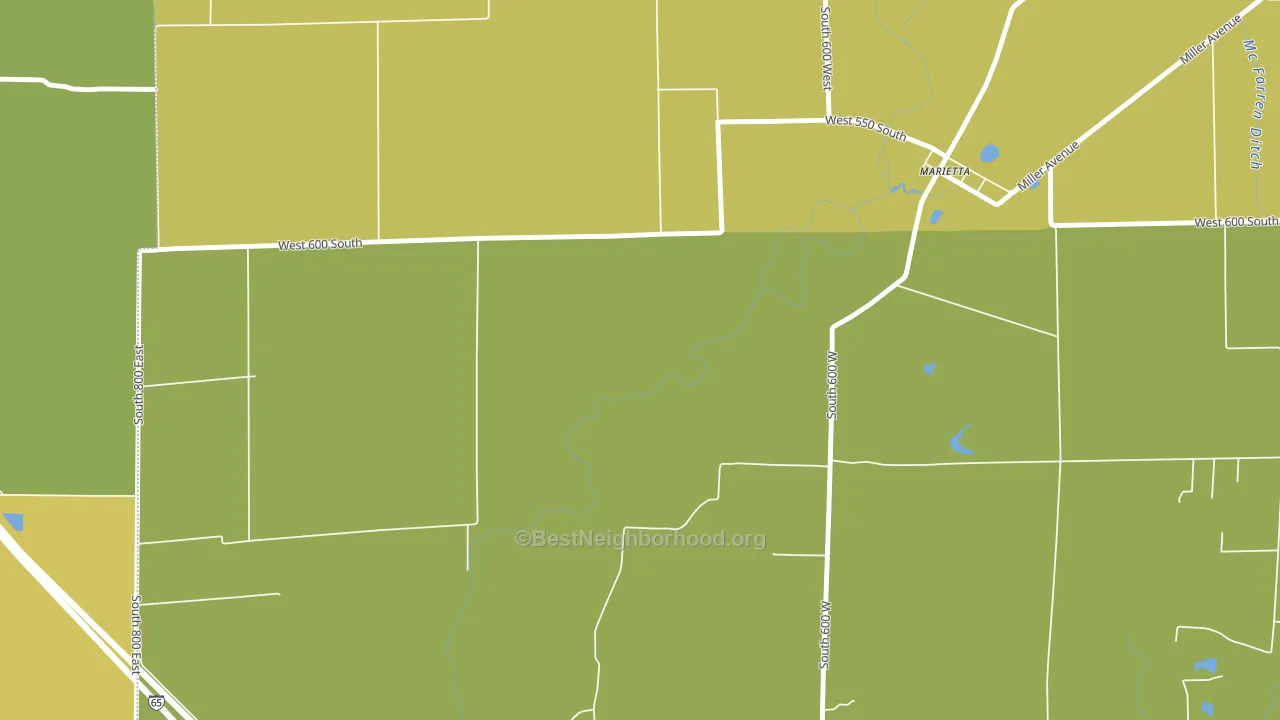 Marietta, IN block-group voter-turnout map