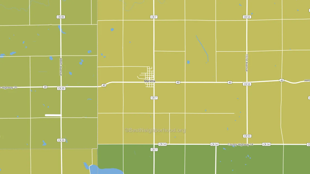 Marietta, MN block-group voter-turnout map