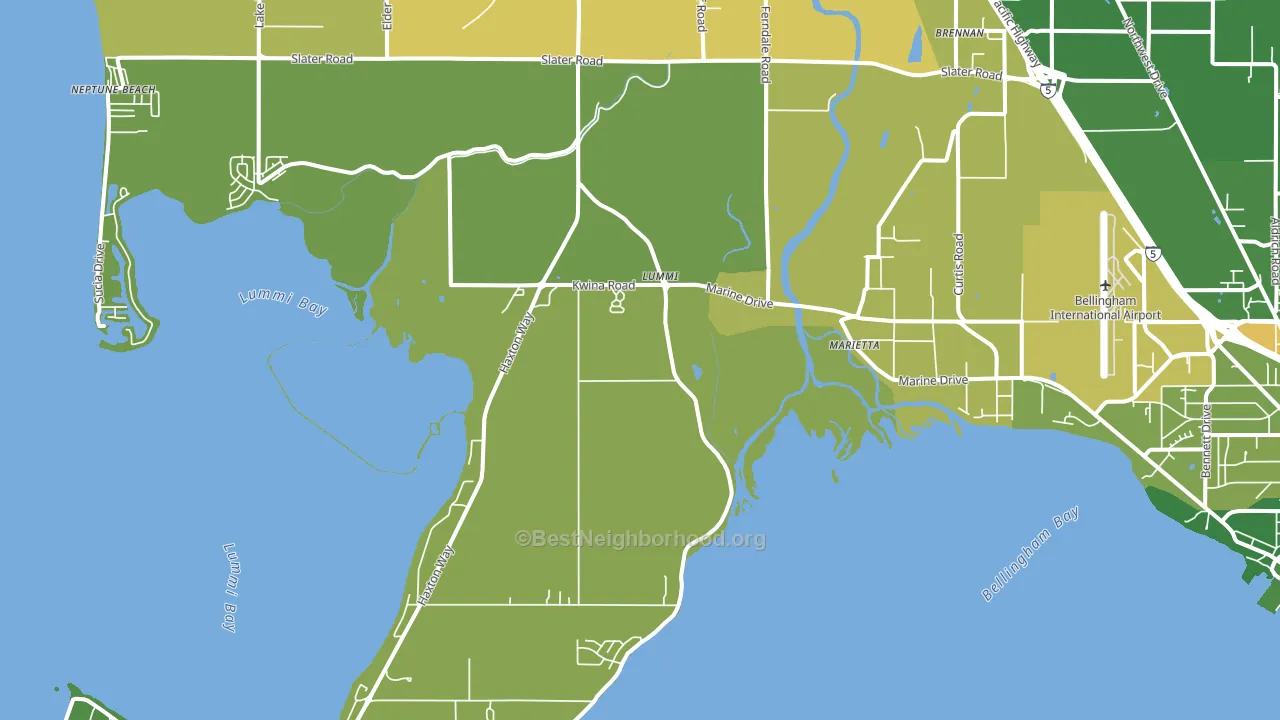 Marietta, WA block-group voter-turnout map