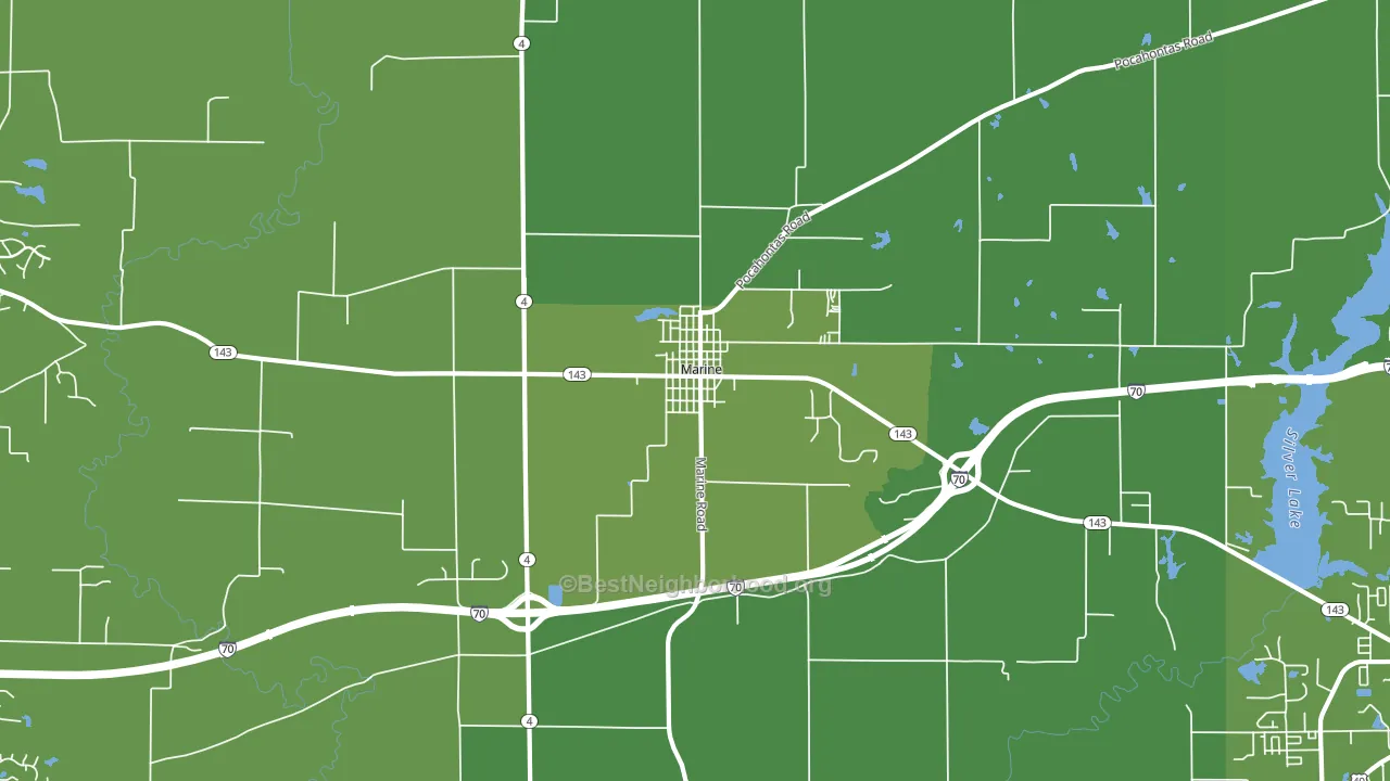 Marine, IL block-group voter-turnout map