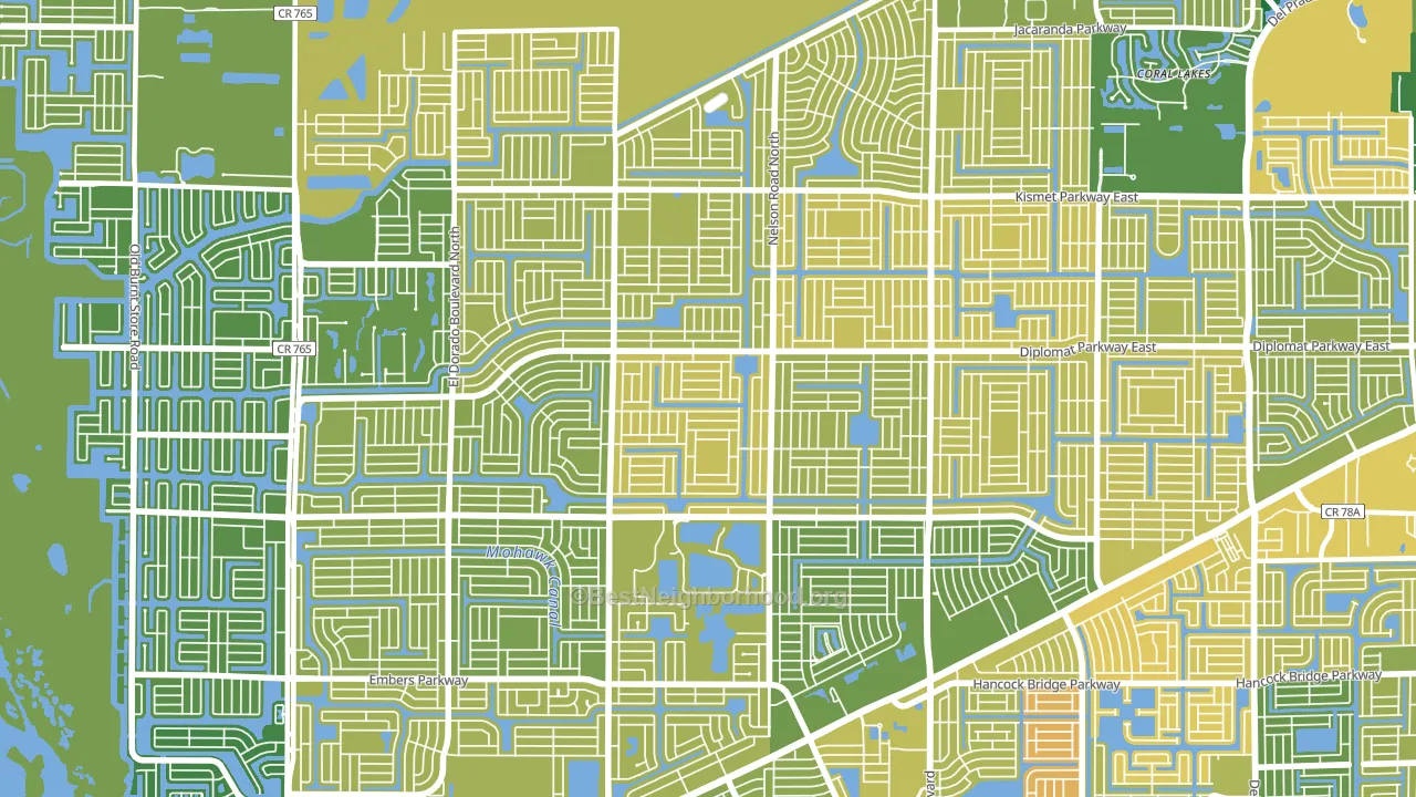 Mariner, Cape Coral, FL block-group voter-turnout map