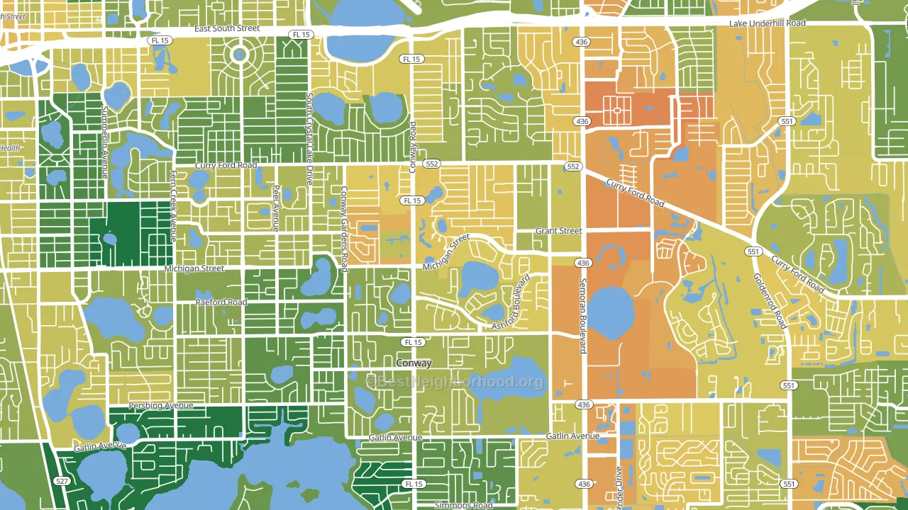 Mariners Village, Orlando, FL block-group voter-turnout map