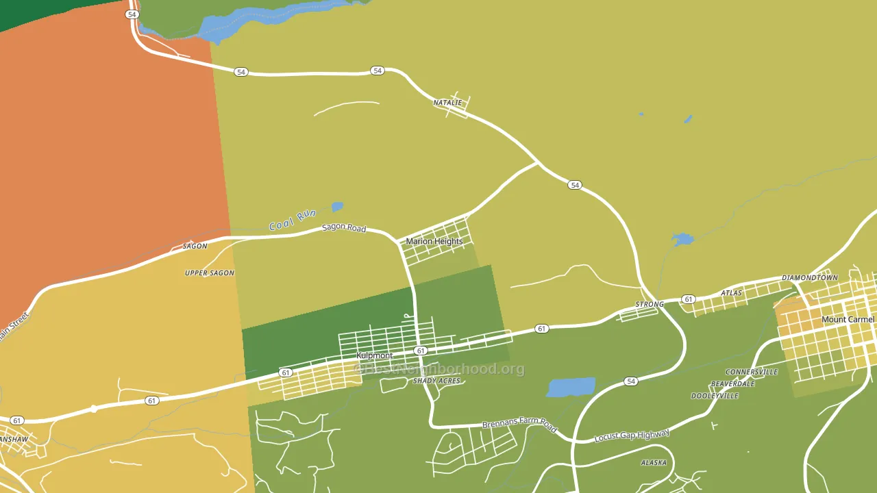 Marion Heights, PA block-group voter-turnout map