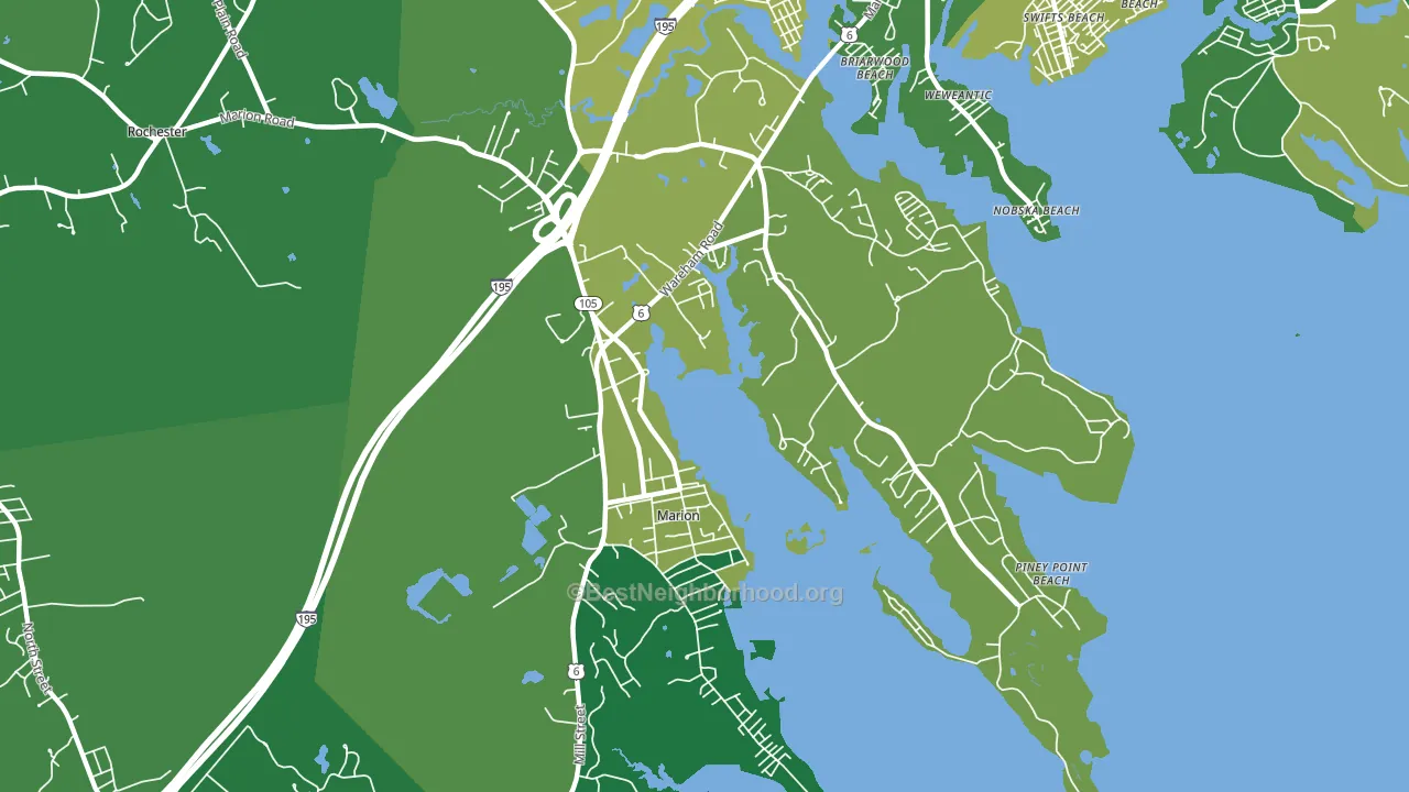 Marion, MA block-group voter-turnout map