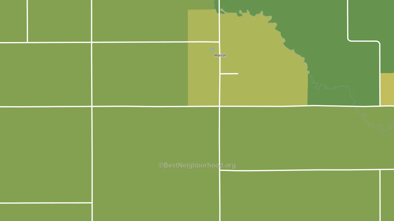 Marion, SD block-group voter-turnout map