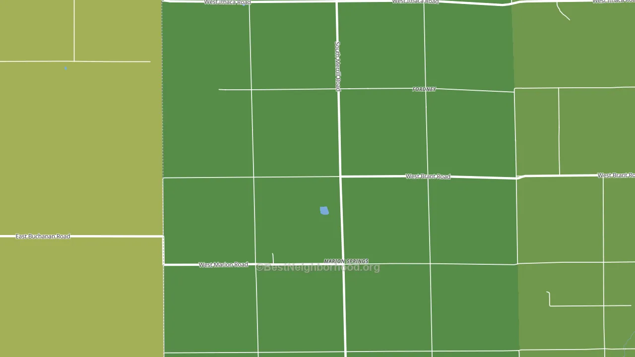 Marion Springs, MI block-group voter-turnout map