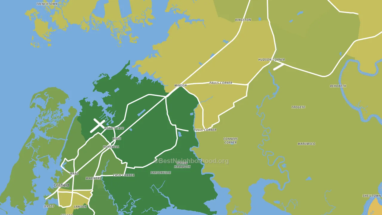 Marion Station, MD block-group voter-turnout map