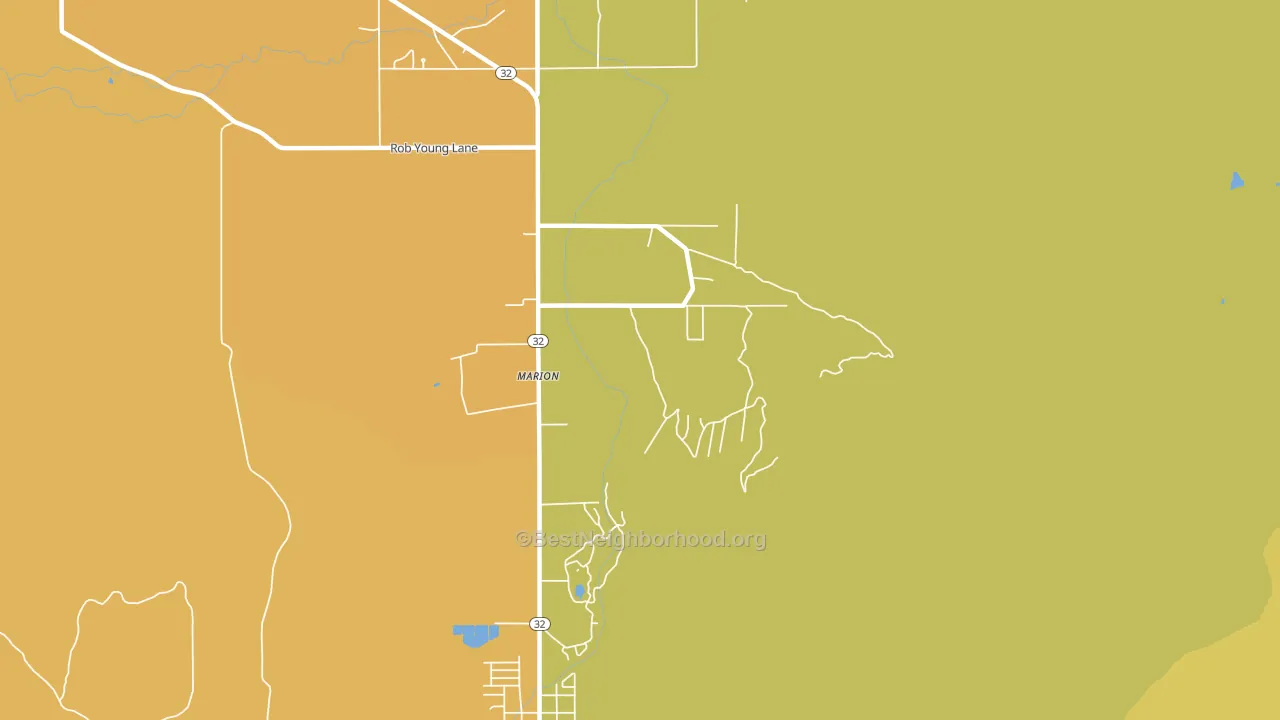 Marion, UT block-group voter-turnout map