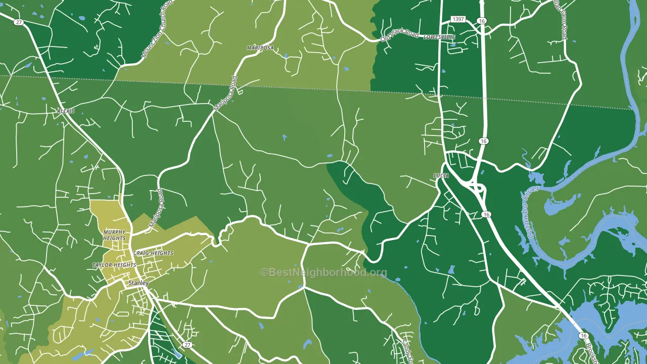 Mariposa, NC block-group voter-turnout map