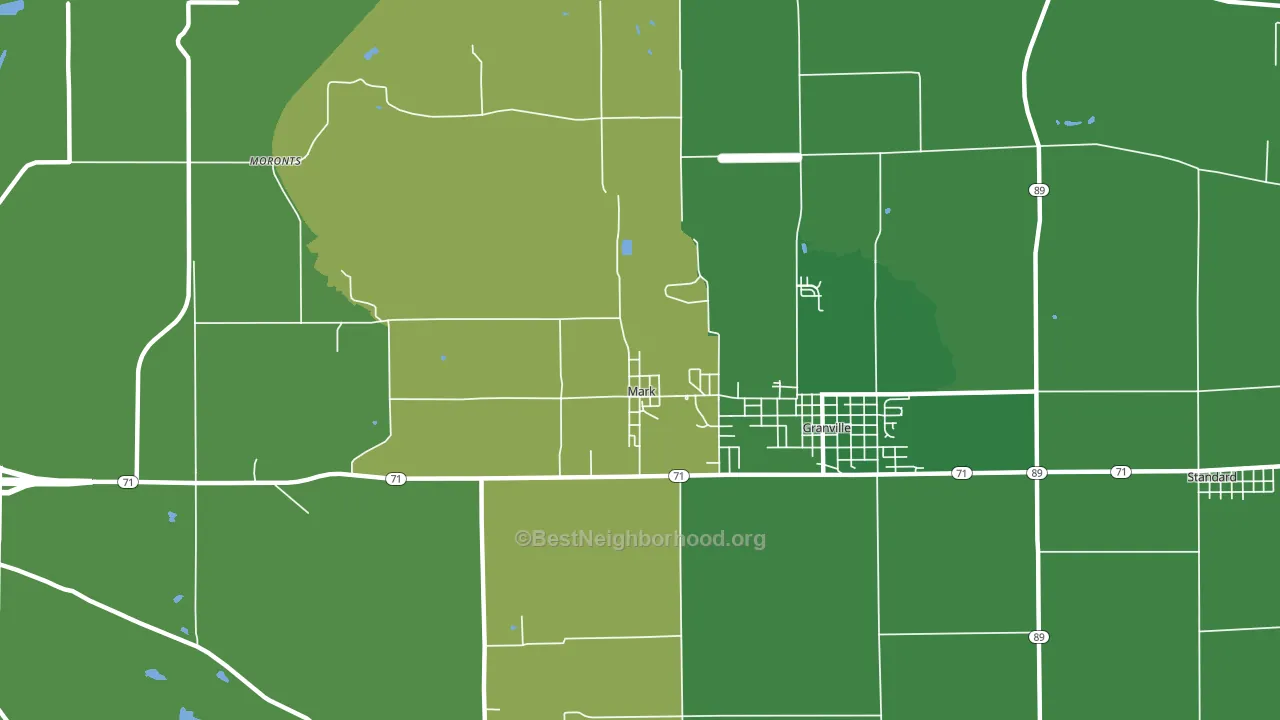 Mark, IL block-group voter-turnout map