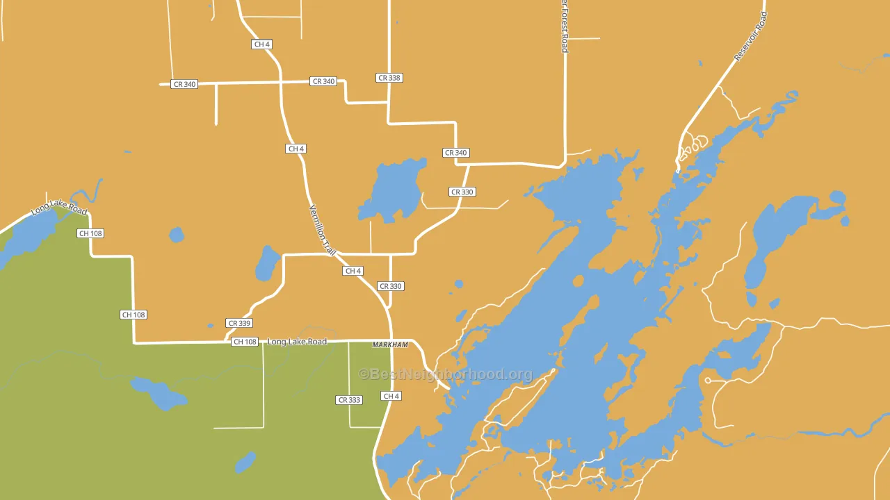 Markham, MN block-group voter-turnout map