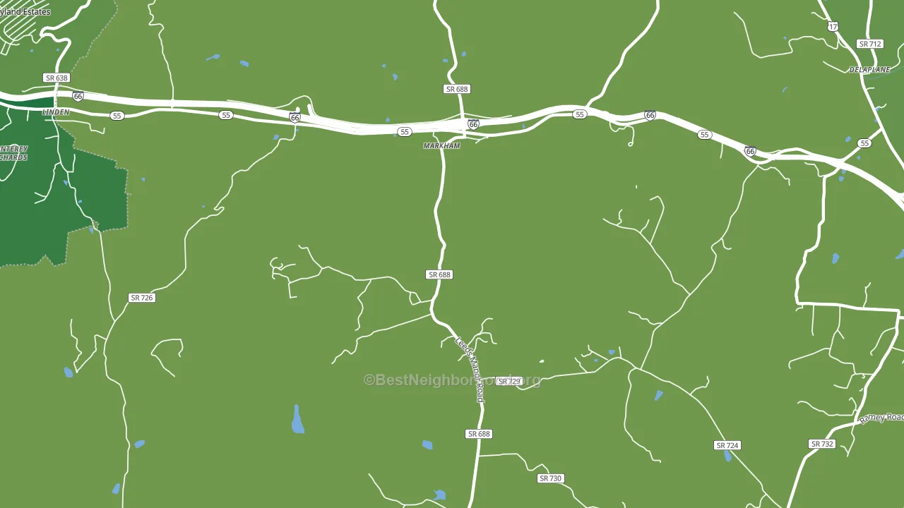 Markham, VA block-group voter-turnout map