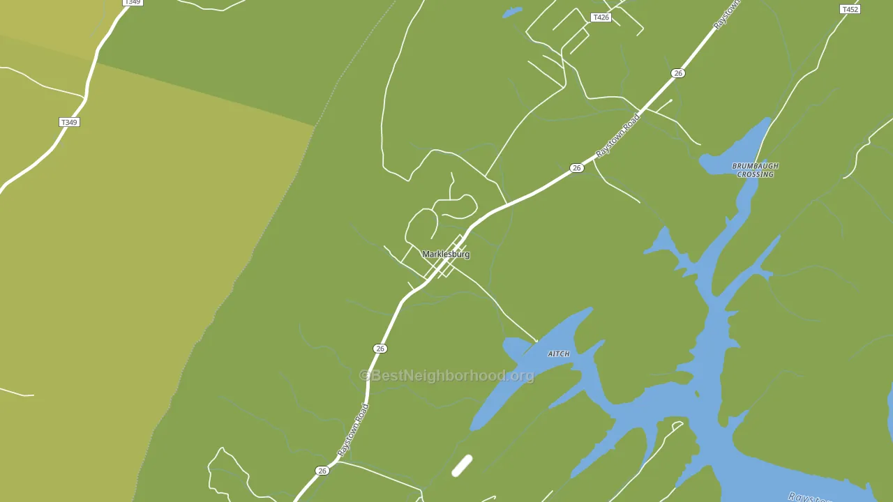 Marklesburg, PA block-group voter-turnout map