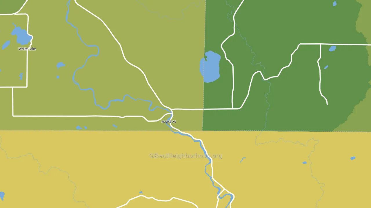 Markton, WI block-group voter-turnout map