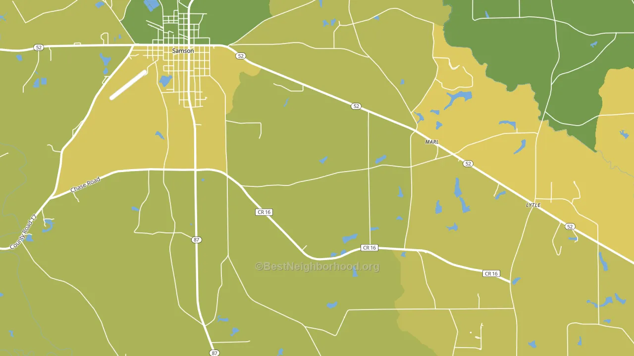 Marl, AL block-group voter-turnout map