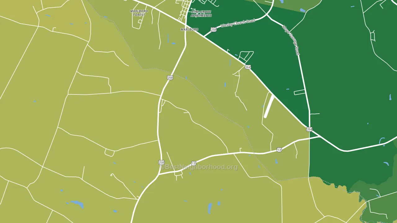 Marlboro, NC block-group voter-turnout map