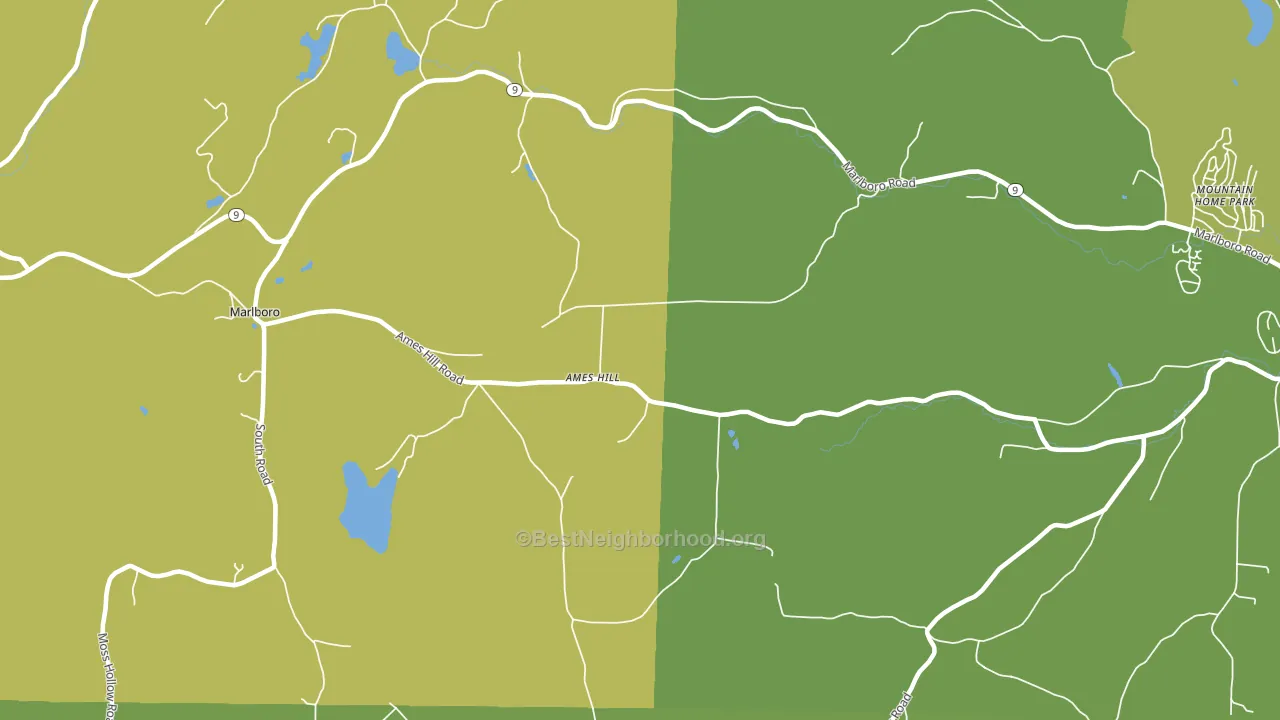 Marlboro, VT block-group voter-turnout map