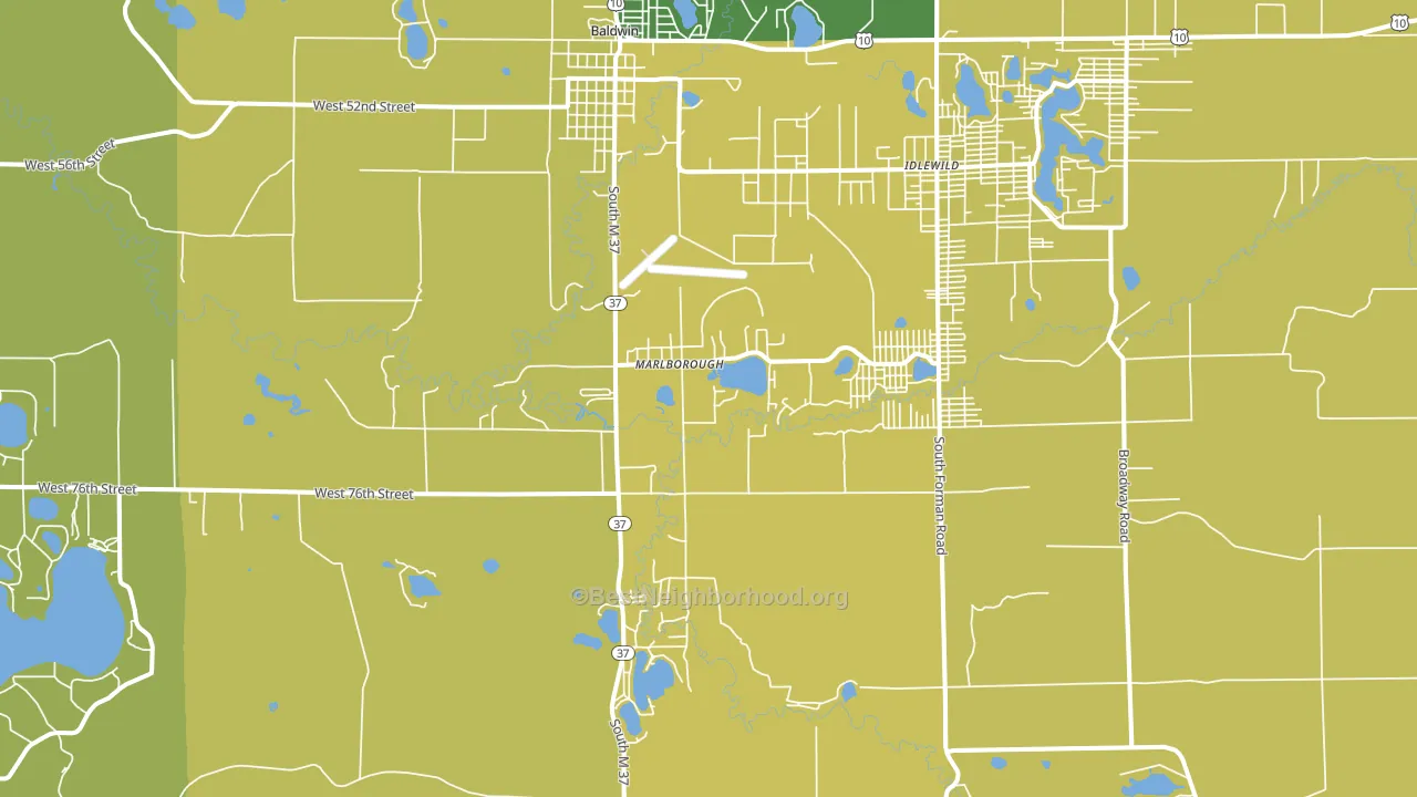 Marlborough, MI block-group voter-turnout map