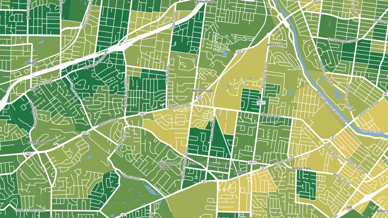 Marlborough, MO block-group voter-turnout map