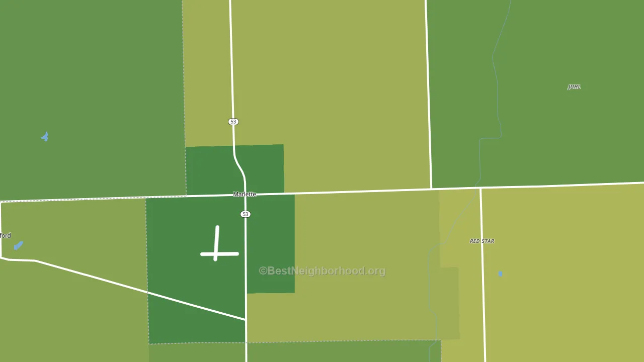 Marlette, MI block-group voter-turnout map