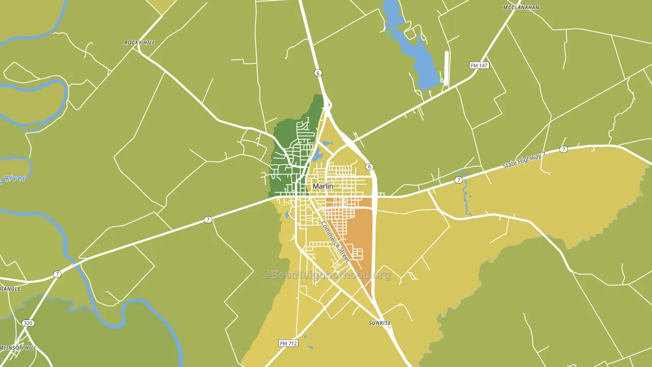 Marlin, TX block-group voter-turnout map