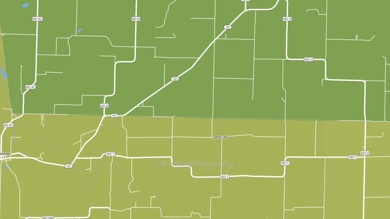 Marling, MO block-group voter-turnout map
