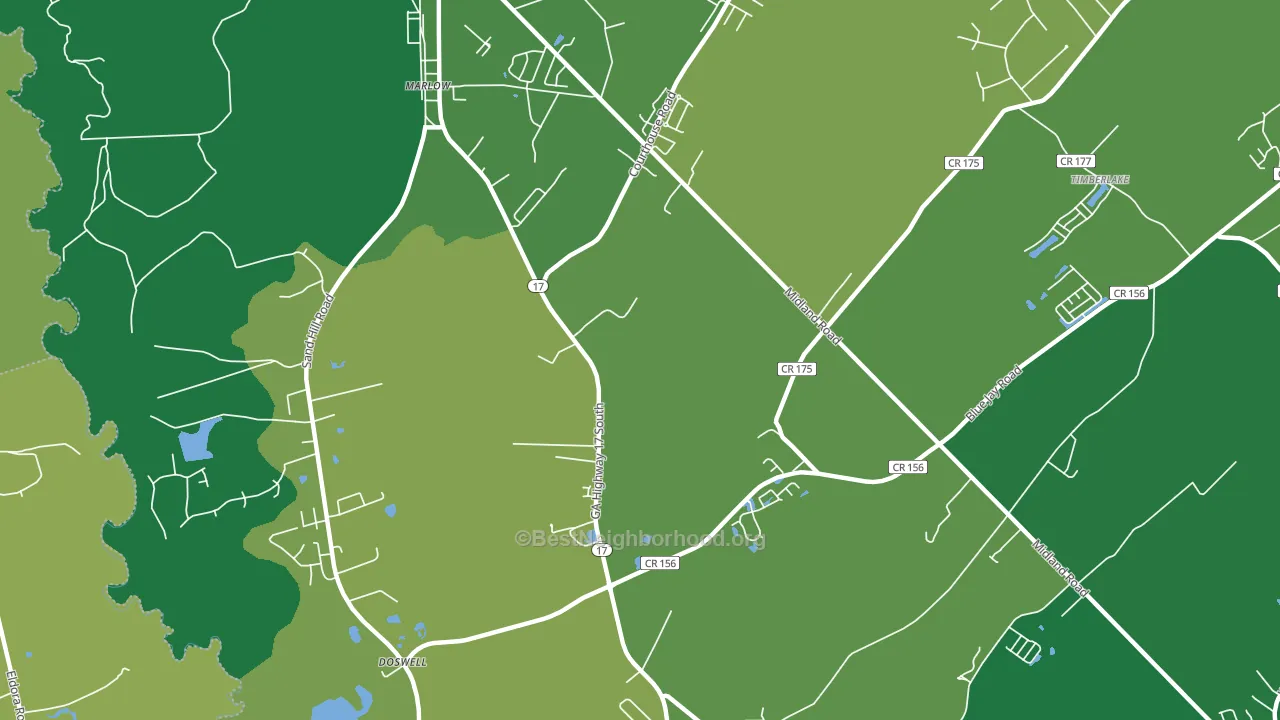 Marlow, GA block-group voter-turnout map